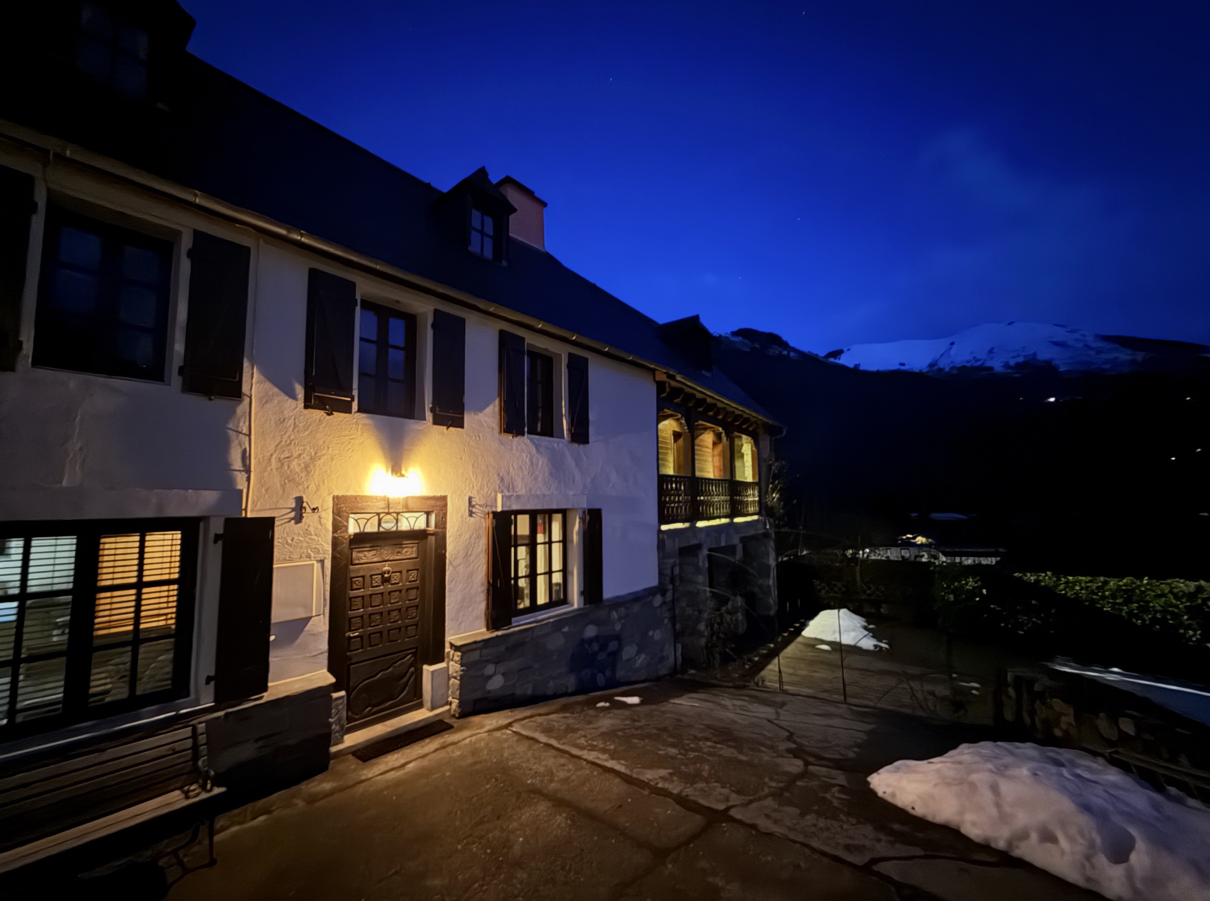 Chalet at twilight